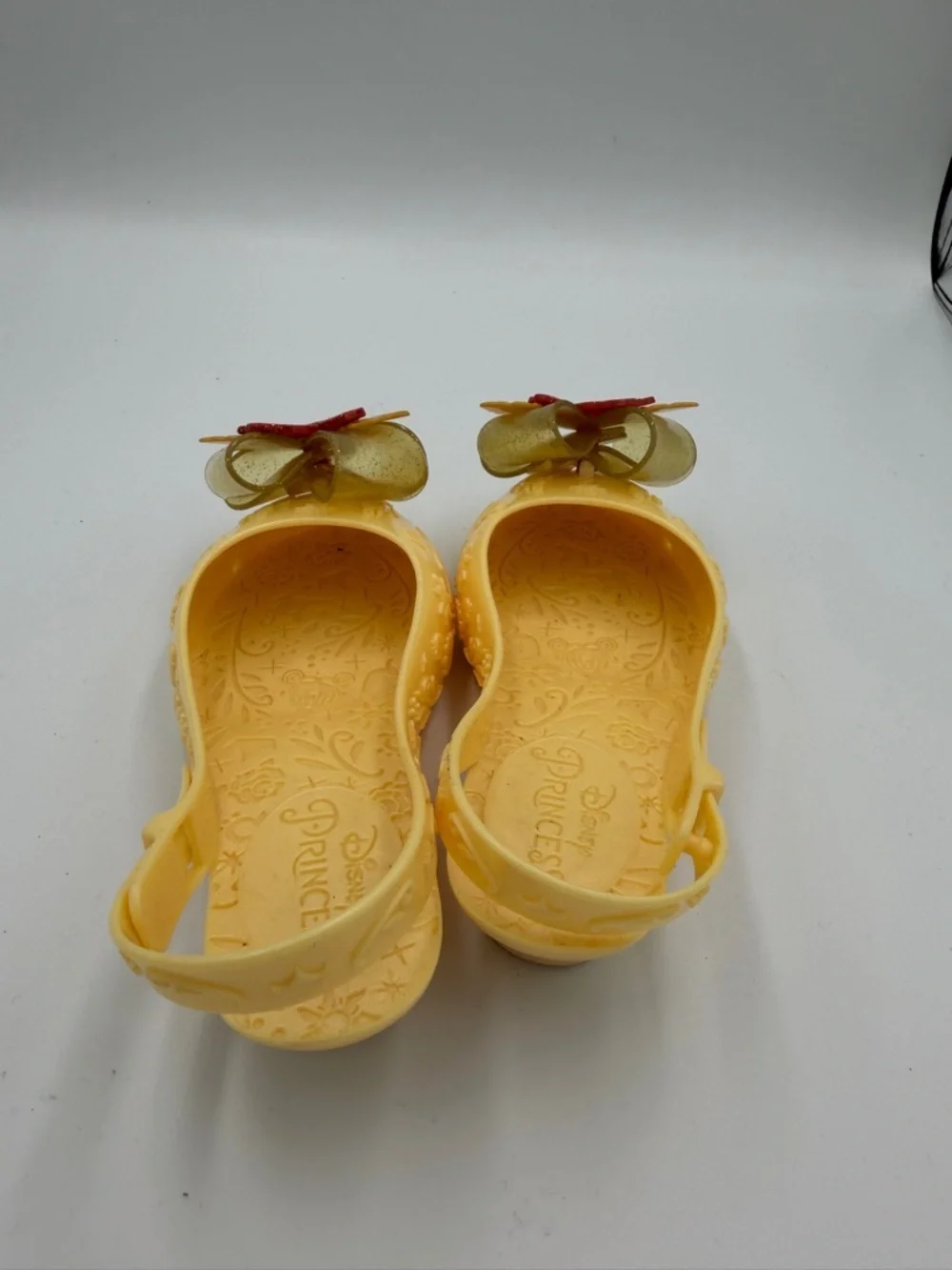 Disney Princess Girls 8 Belle Beauty and Beast Yellow Slingback Dress Up Shoe